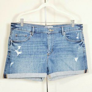 Anne Taylor Loft  Distressed Jean Shorts Waist 32